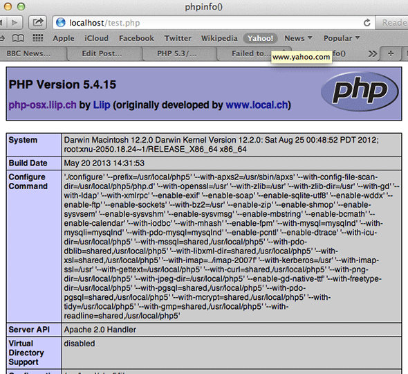 Upgrade to PHP 5.6 or 7 on Mac OSX 10.11 El Capitan and OSX 10.6 – 10.10