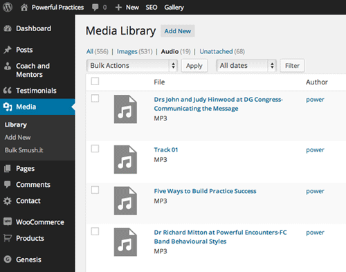 audio-library-wordpress