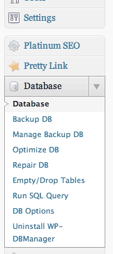 database-menu-wordpress