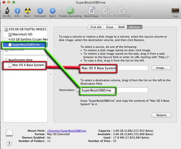 format usb stick for mac osx install