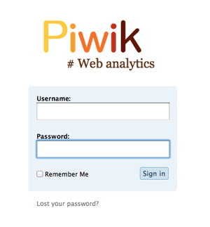 piwik-login page