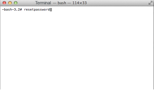 Reset password mac terminal no available users