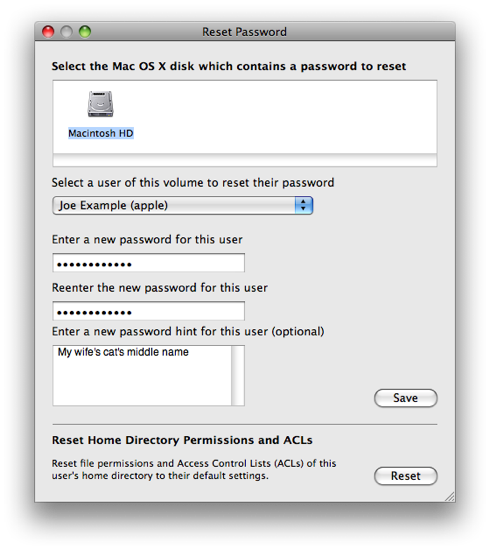 reset mac password terminal