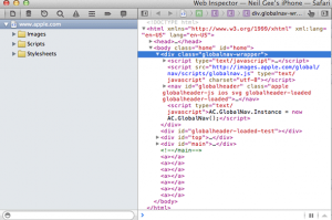 View Source Code on the iPad and iPhone using Dev Tools on Safari Webkit