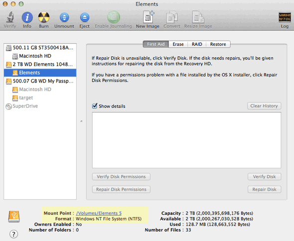 format an external hard drive for mac osx