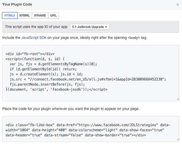 feacebook-html5-code-likebox