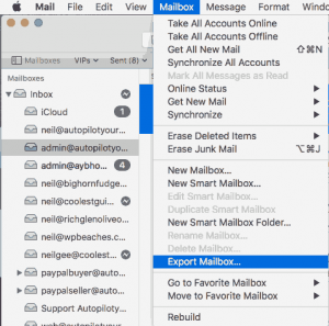 Back Up your Mac Mail Mailbox in macoS Sierra with Import and Export